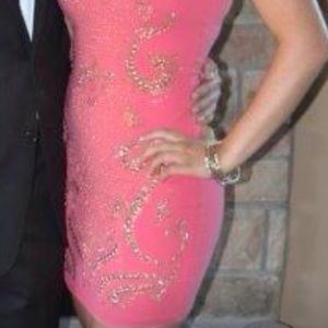 Bebe Homecoming body con dress